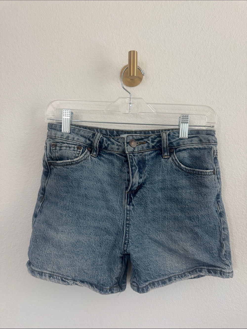 RSQ Washed Blue High-Rise Jean Shorts